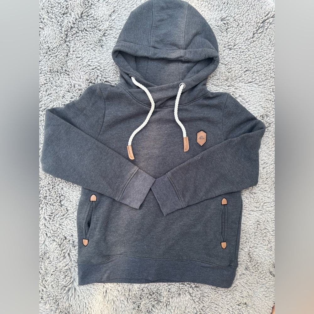Kismet Charcoal Hoodie with Tan Accents